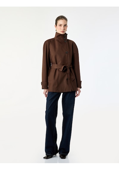 Koton Pamuklu Reglan Uzun Kollu Düğmeli Kemerli Gabardin Dik Yaka Trençkot Kahverengi 7wak00171ew Kahve Koton Pamuklu Reglan Uzun Kollu Düğmeli Kemerli Gabardin Dik Yaka Trençkot Kahverengi 7wak00171ew Kahve