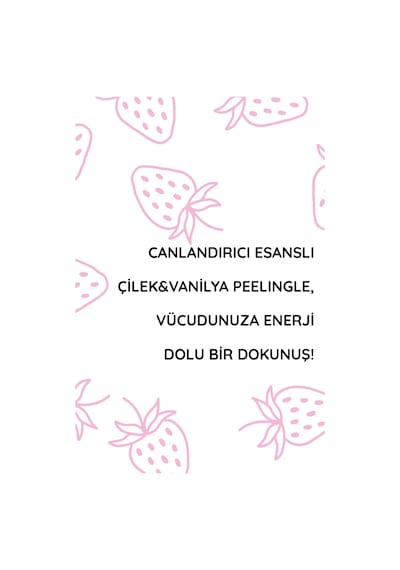 Derminix Vücut Peelingi Body Scrub Çilek Vanilya 300 ML