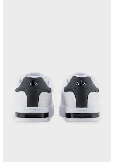 Armani Exchange Erkek Ayakkabı Xm000140 Af11916 M0028 Beyaz-siyah Beyaz-siyah