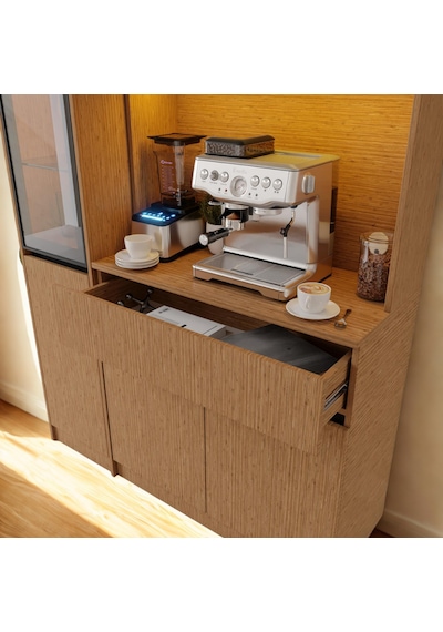 Nordıc Wood Led Li Kahve Köşesi Ünitesi Sol Vitrinli Füme Cam Komple Mdf Modern Mutfak Dolabı Kahverengi Nordıc Wood Led Li Kahve Köşesi Ünitesi Sol Vitrinli Füme Cam Komple Mdf Modern Mutfak Dolabı Kahverengi