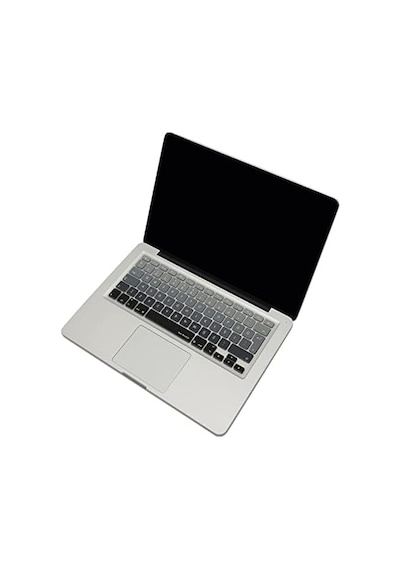 Macbook Klavye Filmi Türkçe Q Kaplama Ultra İnce Silikon Air Pro Eski Usb Li Modeller 2008-2017 Uyumlu Yıkanabilir Koruyucu Film Renkli Baskı Siyah Gri