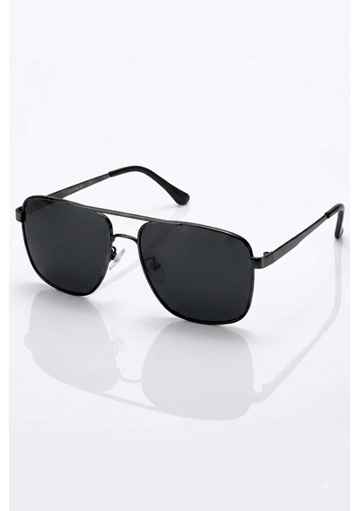 Di Caprio Dc3053gun Gun Metal Modern Square Polarize Camlı Erkek Güneş Gözlüğü Metalik - Siyah