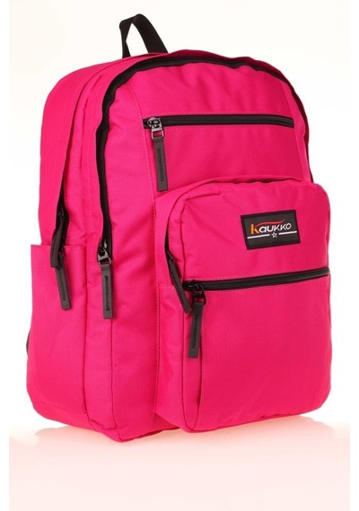 Kaukko Full Pocket Okul Sırt Çantası Koyu Pembe K1604