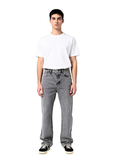 Ersefa Erkek Geniş Paça Kot Pantolon Cool & Comfort Fonksiyonel Dayanıkl Gri