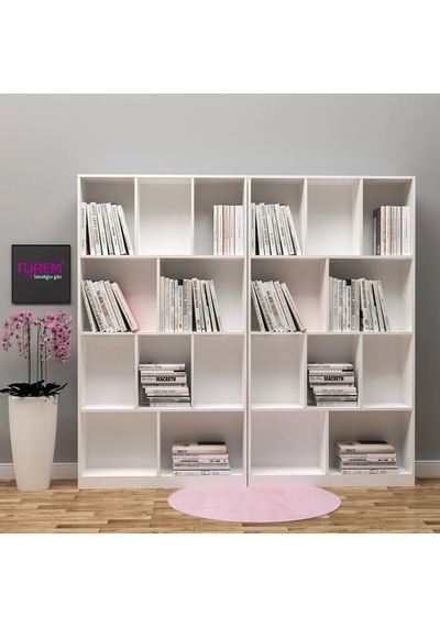 Minel Açık Kitaplık Mdf Siyah