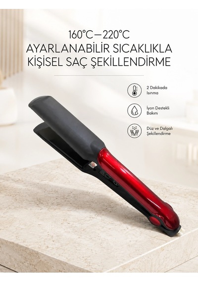 160 220 Isı Ayarlı Saç Düzleştirici Seyahat Tipi Hafif Model Normal