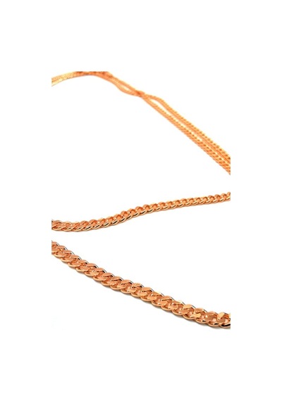 Omar Silver Unisex Gurmet 2,20 Mm Rose Gümüş Kolye Zincir