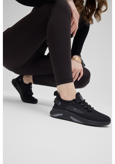 Tonny Black Esnek Konforlu Rahat Kalıp Spor Ayakkabı Unisex Siyah Ayakkabı Tbtklc040
