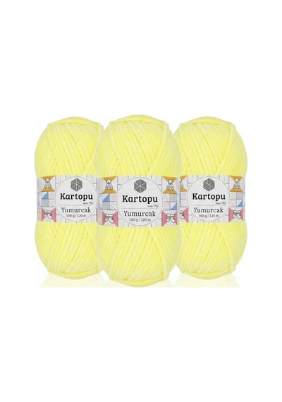 3 Adet Sp-kartopu,yumurcak K0333 Limoni 100 Gr 120 Mt