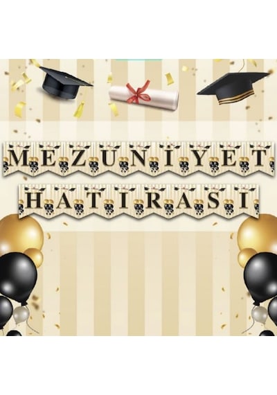 Mezuniyet Hatırası Zigzag Banner Kağıt Süs +3