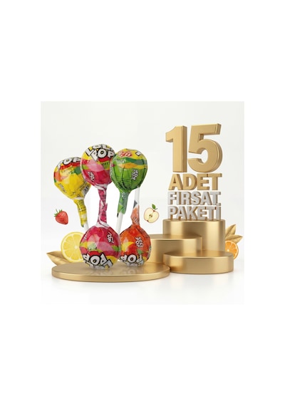 Afia Lolipop Meyve Aromalı Sert Şeker 15x10 Gr