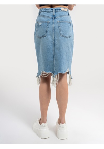 Slim Fit Kadın Etek Denim