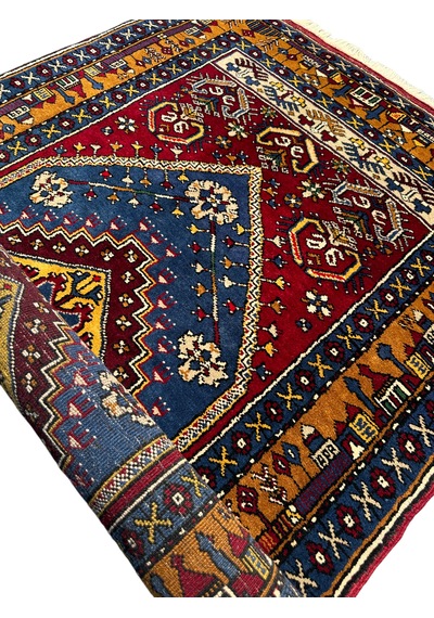 El Dokuma Sıfır Yahyalı Halısı 122x230 Kök Boya %100 Yün Halı Renkli