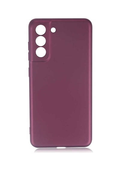 Noktaks - Galaxy Uyumlu S21 Fe Uyumlu - Kılıf Mat Soft Premier Silikon Kapak - Mürdüm - T17470 Mürdüm