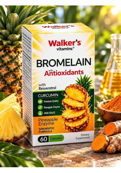 Walker's Vitamin Bromelain 1500 MG Takviye Edici Gıda 60 Kapsül