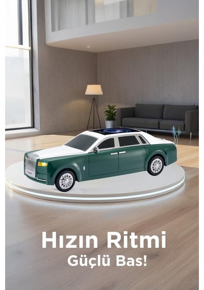 Ev Hediyesi Stil Sahibi Kablosuz Ses Bluetooth Hoparlör Araba Tasarımlı D82 Yeşil 15w
