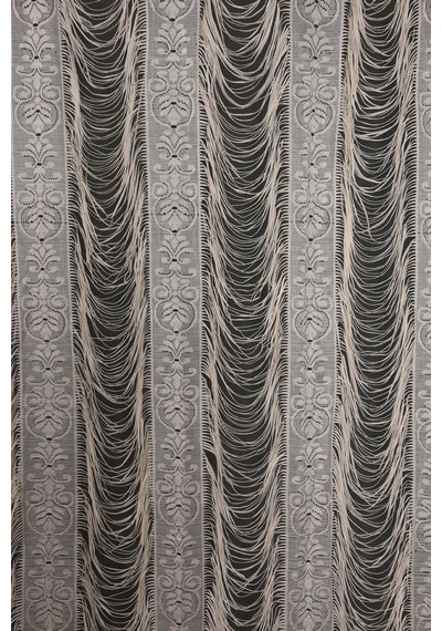 İTALYAN MODEL KREM RENK HAZIR DÜĞMELİ İP PERDE 220*270 cm Krem