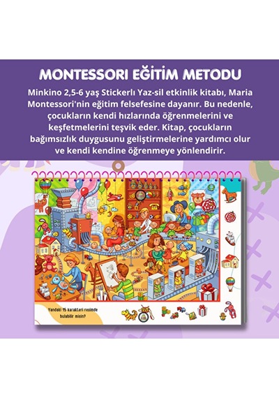 Tekrar Kullanılabilir Stickerlı Yaz-sil Etkinlik Kitabım 2. Kitap