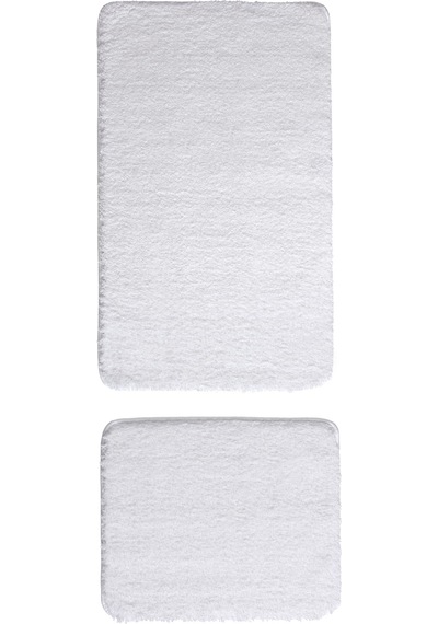 Koza Home Mino Kaydırmaz Taban Beyaz Banyo Paspası Beyaz