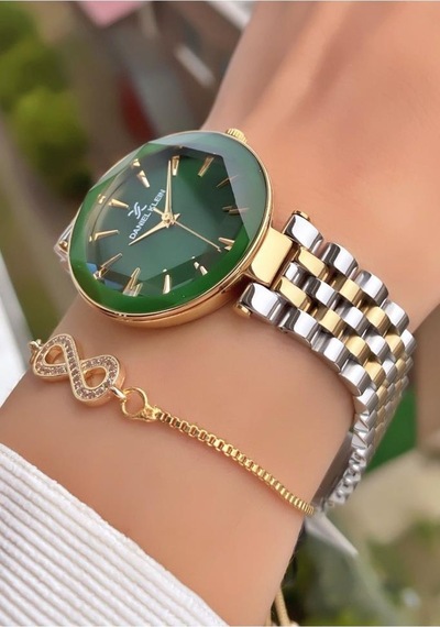 Daniel Klein Mrd11294 Kristal Cam, Modern,şık Kadın Kol Saati Bileklik Hediyeli