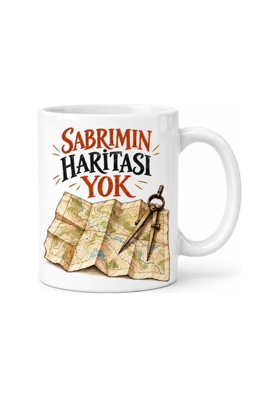 Coğrafya Öğretmeni Tasarımlı Porselen Kupa - Model 879