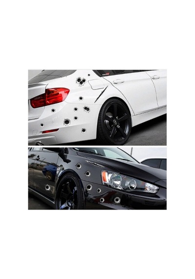 Araç Sticker Mermi Ve Oto Sticker Yara Şeklinde 3d Cpr-389-9d0993