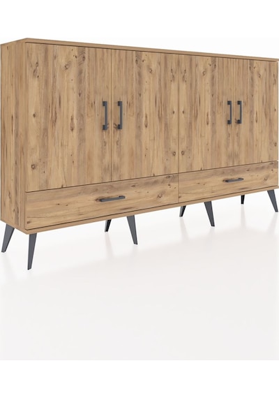 Arges Konsol 6 Raflı 2 Çekmeceli 4 Kapaklı 176x30x99 Çam-çam Çam-çam Arges Konsol 6 Raflı 2 Çekmeceli 4 Kapaklı 176x30x99 Çam-çam Çam-çam