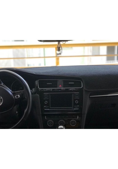 Volkswagen Golf 7 Uyumlu Modellerine Uygun Torpido Koruma Halısı Siyah Kenar Renk Siyah