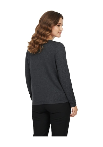 Wearon Kadın Yumoş Taşlı V Yaka Bluz Bgl-st05144 Antrasit