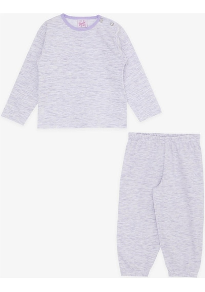 Breeze Kız Bebek Pijama Takımı Desenli 9 Ay-3 Yaş, Açık Lila-açık Lila Açık Lila