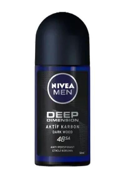 5 Adet Nivea Men Deep Dimension Deodorant Roll On 50 Ml