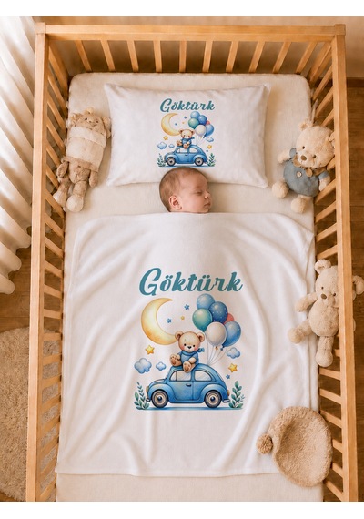 Pia Baby İsme Özel 5 Parça Erkek Bebek Hastane Çıkışı Tulum Seti %100 Pamuk Organik Baskılı 1056tyb3x Ekru