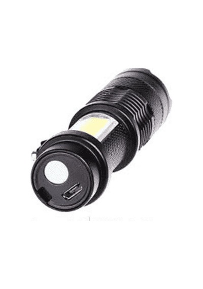 Şarjlı Led El Feneri, 14500 Pil Dahil, 4 Işık Modlu, Mini
