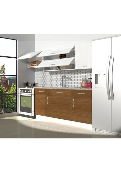 Decoraktiv Prestij 220 Mdf Hazır Mutfak Dolabı - Tezgah Dahil - Ceviz Beyaz Beyaz - Ceviz Decoraktiv Prestij 220 Mdf Hazır Mutfak Dolabı - Tezgah Dahil - Ceviz Beyaz Beyaz - Ceviz