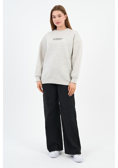 Alexander Gardi İçi Polarlı Baskı Detaylı Sweatshırt B23-37401 Gri