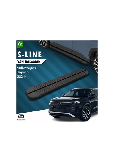 S-dizayn Volkswagen Tayron 2 S-line Siyah Yan Basamak 193 Cm 2024 Üzeri A+ Kalite