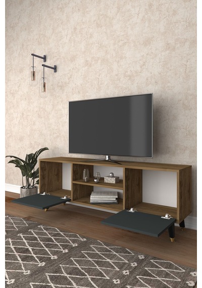 Ferniso Mobilya 138 Cm Tv Ünitesi Çam-antrasit