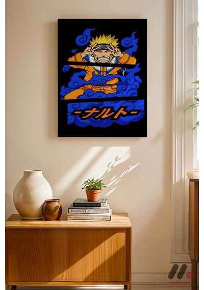 Naruto Mavi Anime Poster, Çerçevesiz Yüksek Kalite Duvar Afişi - Anime Severlere Özel Hediye