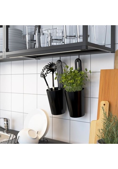 Ikea Enhet Açık Raf Ünitesi, Antrasit, 40x15x75 Cm