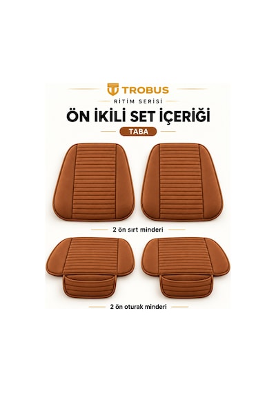 Trobus Ritim Opel Astra 2011-2015 Baby Face Ön İkili Koltuk Minderi Taba