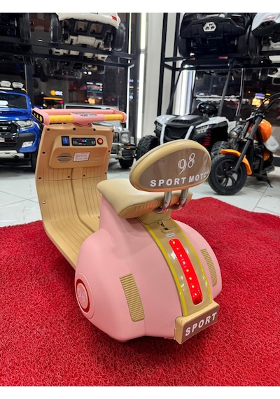 Oyuncaksepeti Vespa Akülü Motor 12 Volt 2-5 Yaş Pembe