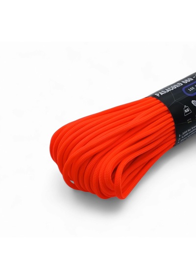 Polyester Paracord İp 4 Mm Neon Turuncu Renk 30 Metre