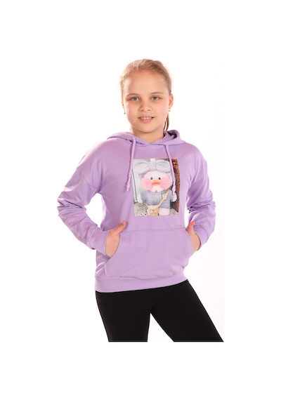 Toontoy Kız Çocuk Baskılı Sweatshirt Lila