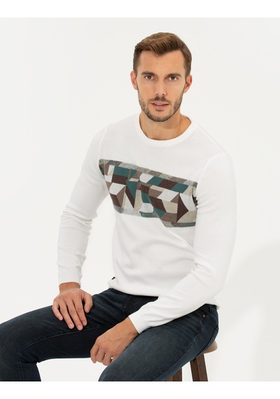 Pierre Cardin Erkek Ekru Triko Kazak 50261161-vr019 Ekru