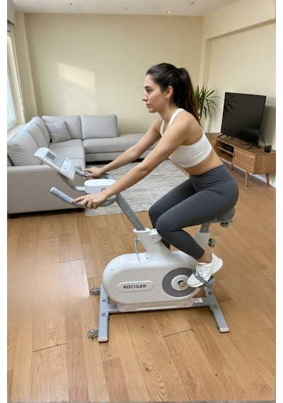 Manyetik Kondisyon Bisikleti 4 Kg Volan, 120 Kg Kapasite, Uygulamalı, 9 Kademe Direnç, Nabız Ölçer