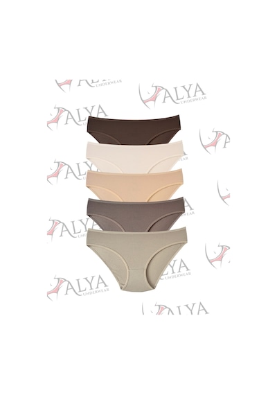 Alya Underwear Kadın Pamuklu Hipster - Slip Külot 5 Farklı Renk 1 Pakette Multicolor-p20
