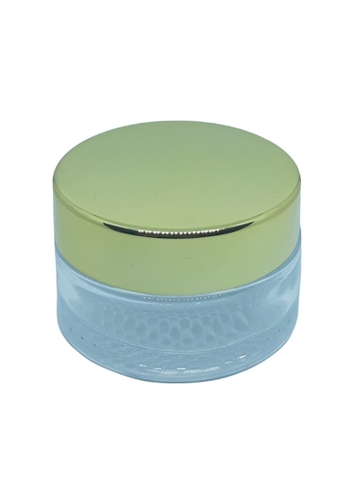 Boş Krem Kavanozu 30 ML 10 Adet Boş Şeffaf Sarı Kapaklı Kutu