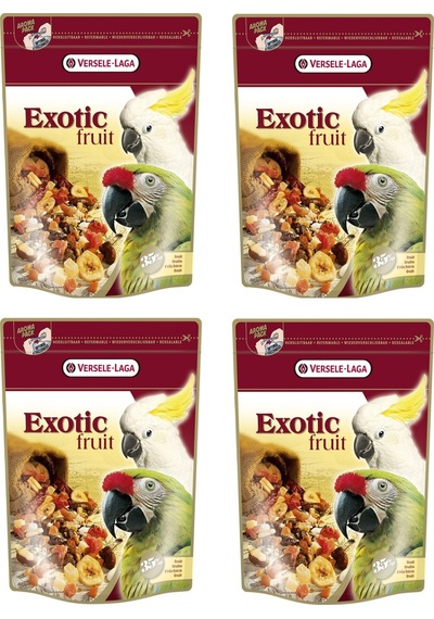 Versele Laga Exotic Fruit Meyve Karışımı Papağan Ve Paraket Yemi 600 G X 4 Adet