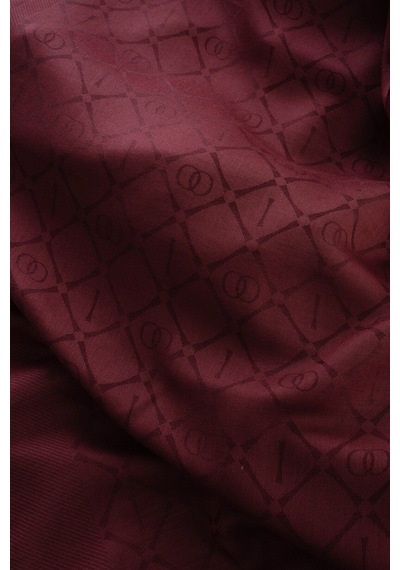 İmannooor İman I Kafes Bordo Tencel Pamuk İpek Şal 70x200
