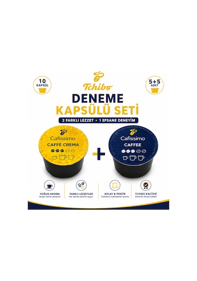Cafissimo Deneme Kapsülü 5+5 Toplam 10 Lu Karışık Kahve Seti - 911726130 Diğer